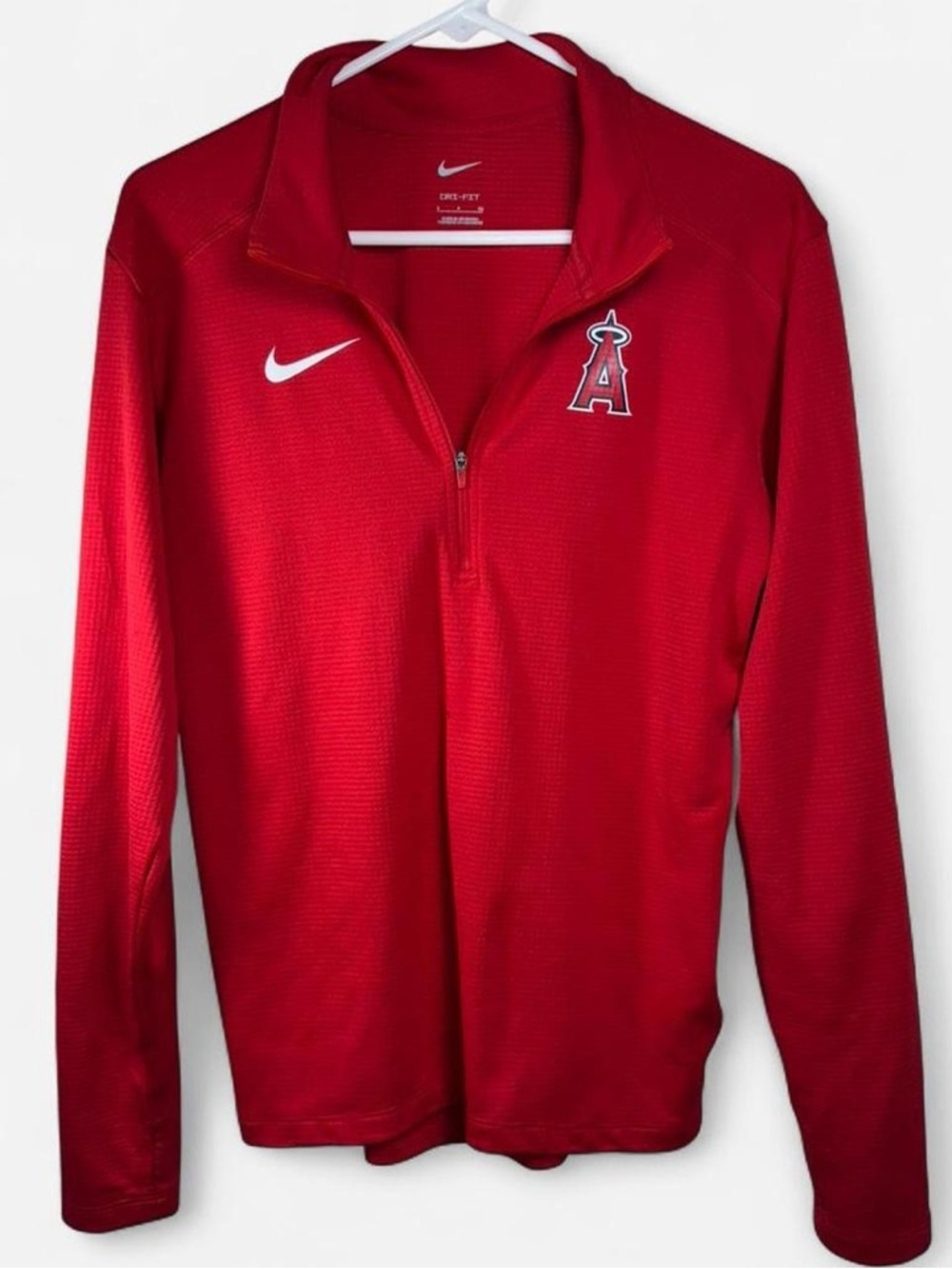 Nike Dri-FIT LA Angels Quarter Zip Pullover Red Small